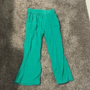 Rip curl green linen pants